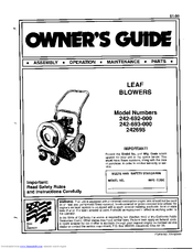 Mtd 242-692-000 Owner's Manual