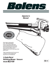 Bolens BL3100 Operator's Manual