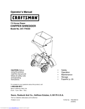 Craftsman 247.77635 Operator's Manual