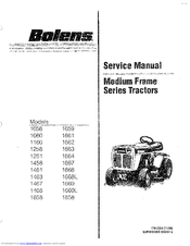 Bolens 1058 Service Manual