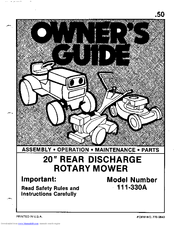 MTD 111-330A Owner's Manual