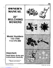 MTD 170 Owner's Manual