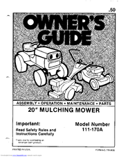 MTD 111-170A Owner's Manual