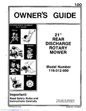MTD 116-312-000 Owner's Manual
