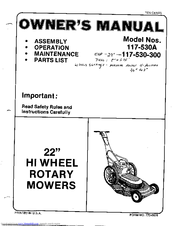 MTD 117-530A Owner's Manual