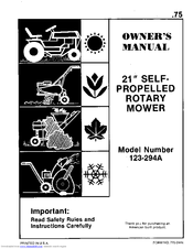 MTD 123-294A Owner's Manual
