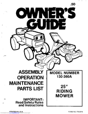 MTD 130-360A Owner's Manual