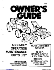 MTD 130-780A Owner's Manual