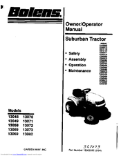 Bolens 148-918A Owner's/Operator's Manual