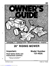 MTD 131-402A Owner's Manual