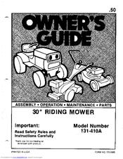 MTD 131-410A Owner's Manual