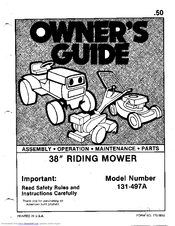 MTD 131-497A Owner's Manual