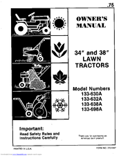 MTD 133-632A Owner's Manual