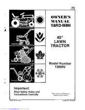 Yard-Man 13699U Owner's Manual