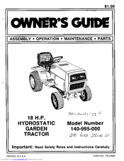 MTD 140-995-000 Owner's Manual