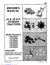 MTD 142-834A Owner's Manual