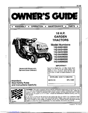 MTD 848 Series Owner's Manual