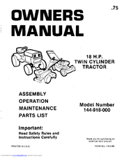 MTD 144-918-000 Owner's Manual