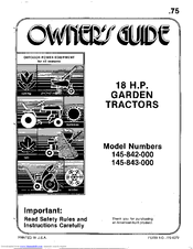 MTD 145-842-000 Owner's Manual