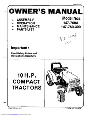 MTD 147-760-300 Owner's Manual