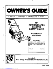 MTD 183-387-000 Owner's Manual