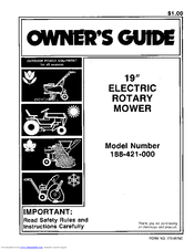 MTD 188-421-000 Owner's Manual
