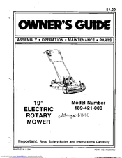 MTD 189-421-000 Owner's Manual