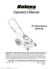 Bolens 506 Operator's Manual