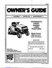 MTD 660 thru 679 Owner's Manual