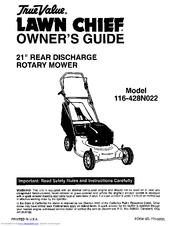 True Value Lawn Chief 116-428N022 Owner's Manual