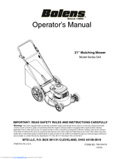 Bolens Series 544 Operator's Manual