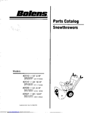 Bolens 42031 Parts Catalog
