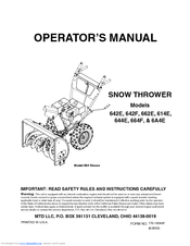 MTD 642E Operator's Manual