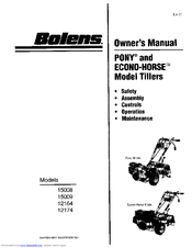Bolens 12164 Owner's Manual