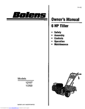 Bolens 12197 Owner's Manual