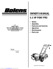 Bolens 12226 Owner's Manual