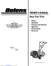 Bolens 12229 Owner's Manual