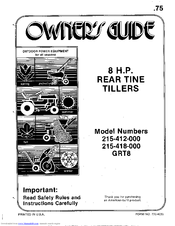 MTD GRT8 Owner's Manual