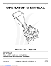 MTD 241 Operator's Manual