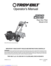 Troy-Bilt Pro Line 675B Operator's Manual
