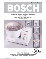 Bosch MUM 6622 UC Owner's Manual