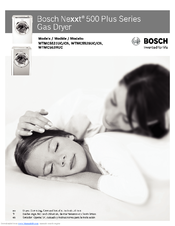 Bosch WTMC552CUC - Nexxt 500 Series Gas Dryer User Manual