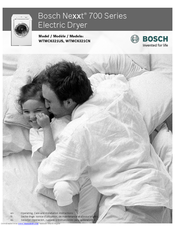 Bosch WTMC6321 Operating, Care And Installation Instructions Manual