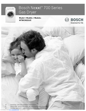 Bosch WTMC6521 Operating, Care And Installation Instructions Manual