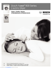 Bosch WTMC8320US Operating, Care And Installation Instructions Manual