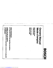 Bosch SOLUTION 6000 Owner's Manual