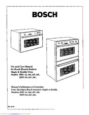 Bosch HBL 64 Series Use And Care Manual