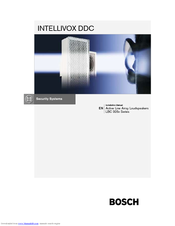 Bosch INTELLIVOX DDC LBC 325 Series Installation Manual