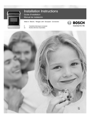 Bosch HEI7152U - 30 Inch Slide-In Electric Range Installation Instructions Manual
