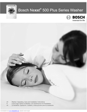 Bosch Nexxt 500 Plus Series Wtmc533 Manuals Manualslib
